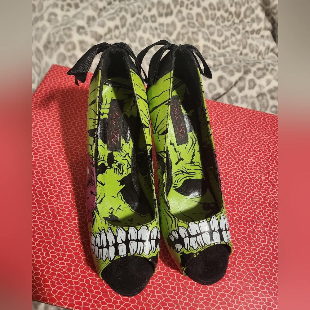 Iron Fist Vintage Zombie Stompers - Peep Toe Heels